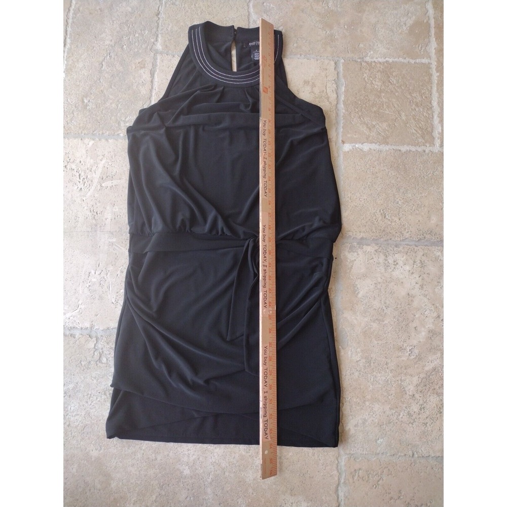White‎ House Black Market Dress Women S Black Flapper Party Rhinenstone Neck - Picture 6 of 8